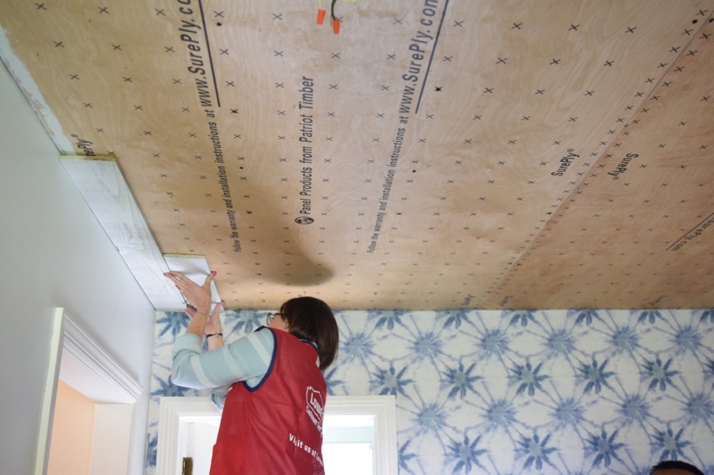 Popcorn Ceiling Makeover Wood Planks Nesting With Grace