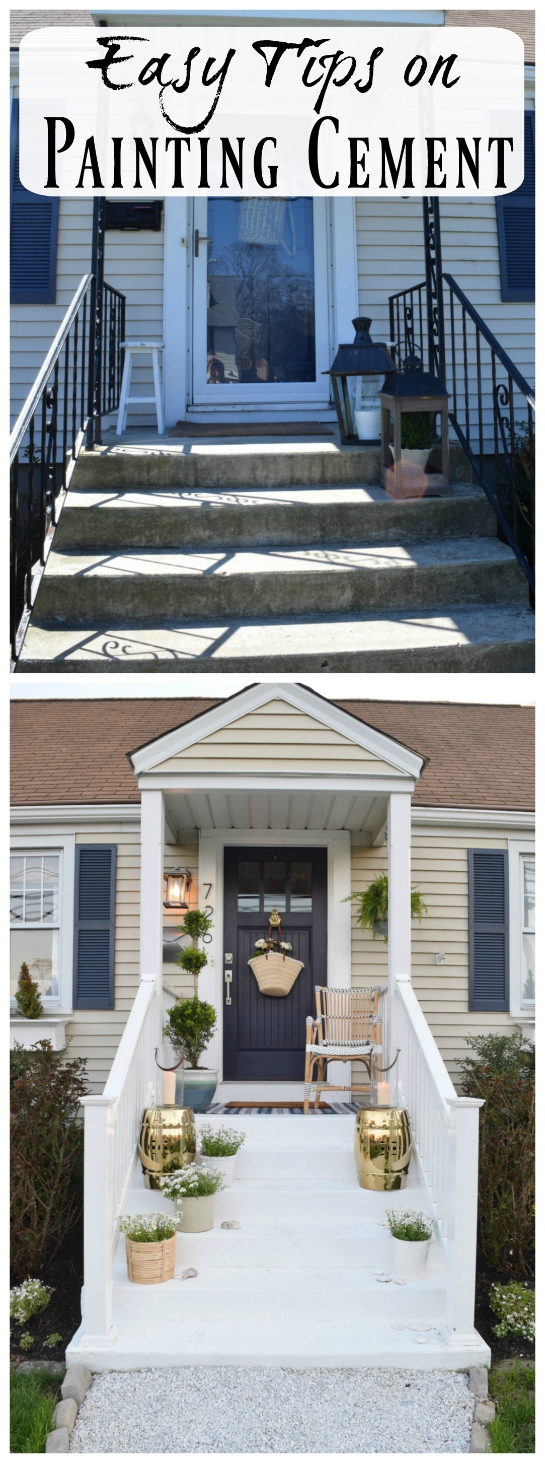 Painted Cement Steps and Top Favorite Painted Patios - Nesting With Grace