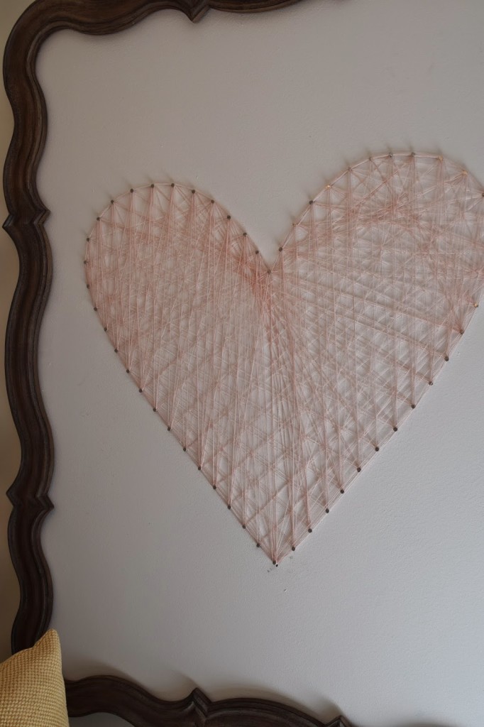 DIY string art heart tutorial 