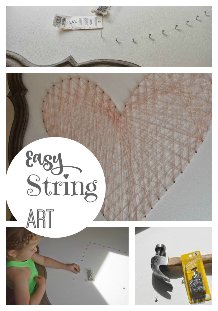 DIY string art heart tutorial 