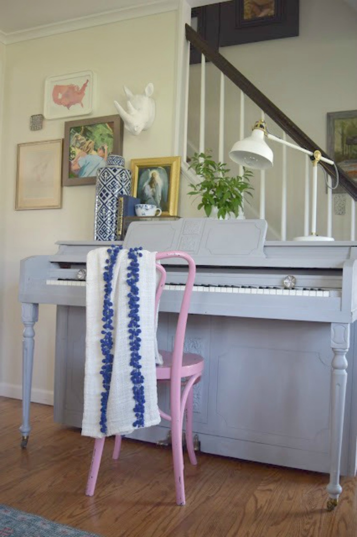 Chalk Painted Piano- DIY Paris Gray-