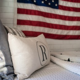 Boys bedroom Americana Theme with Bunkbeds