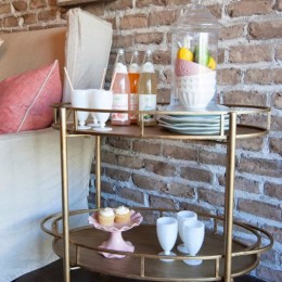 Bar cart and Tea cart serving station ideas and how to style