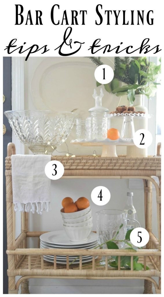 Bar Cart Styling Tips Holiday and Everyday