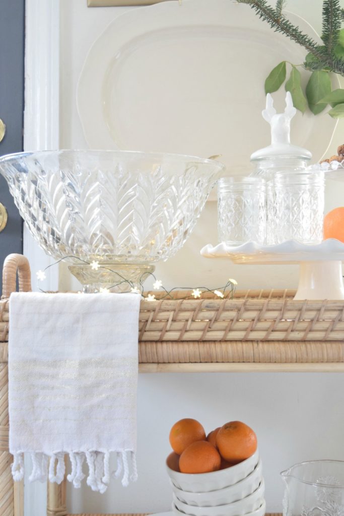 Bar Cart Styling Tips Holiday and Everyday