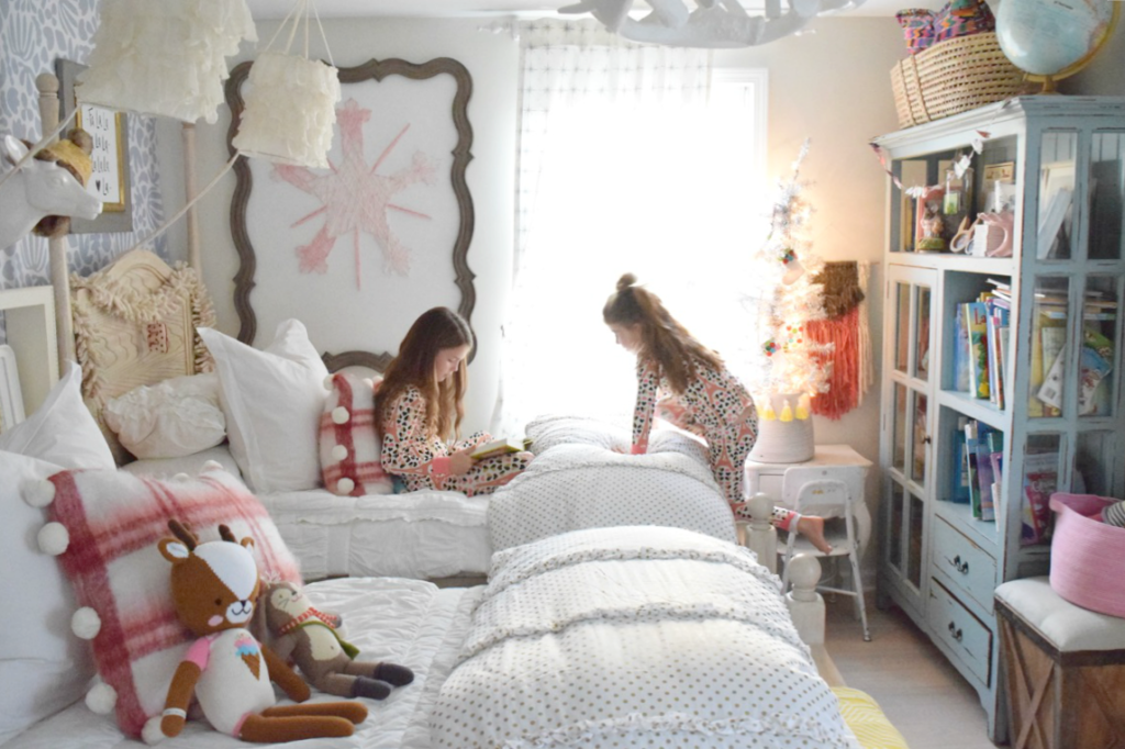 Christmas in our Little Girls Shared Bedroom