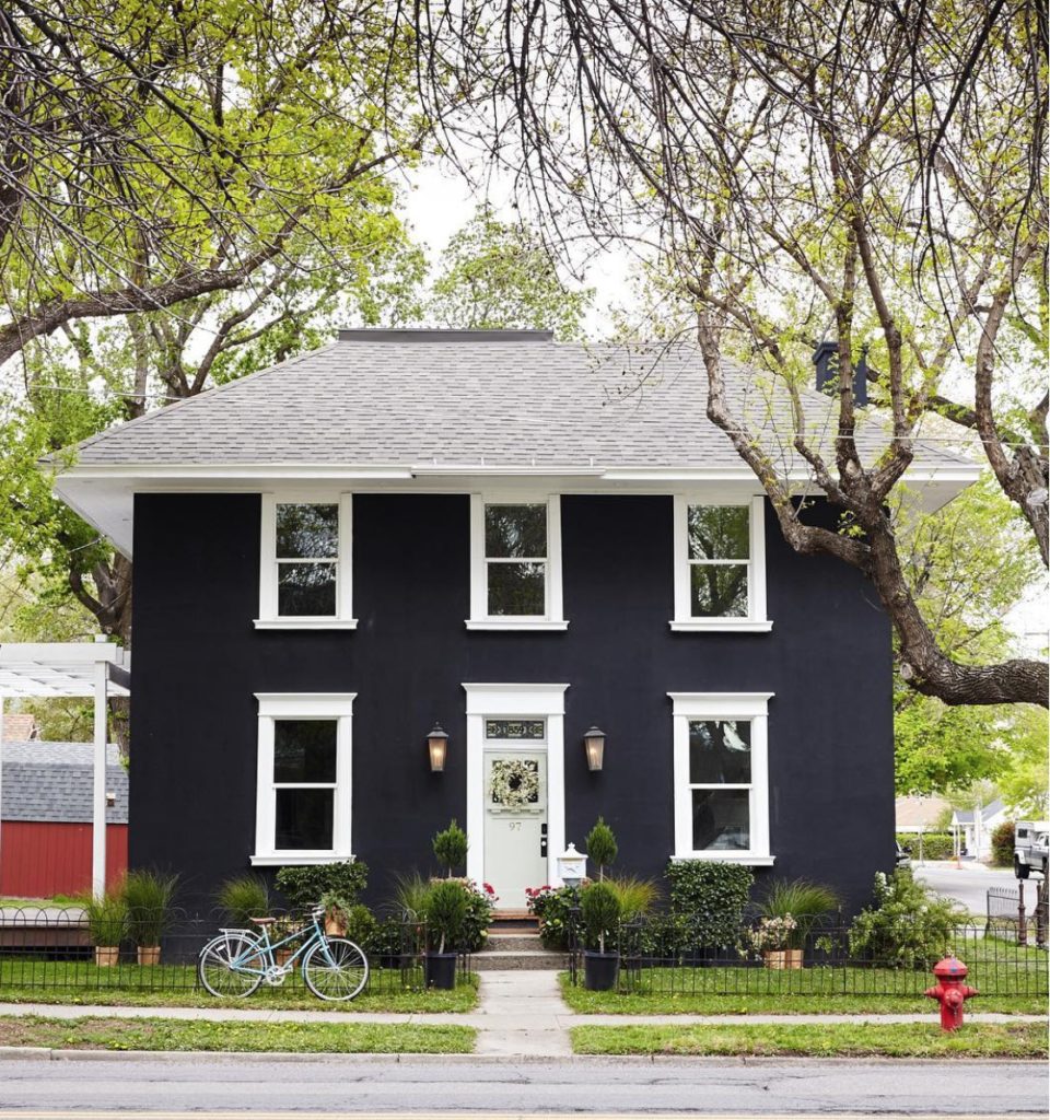 Friday Favorites- Old Home Love Remodel Dark Exterior Painted Home