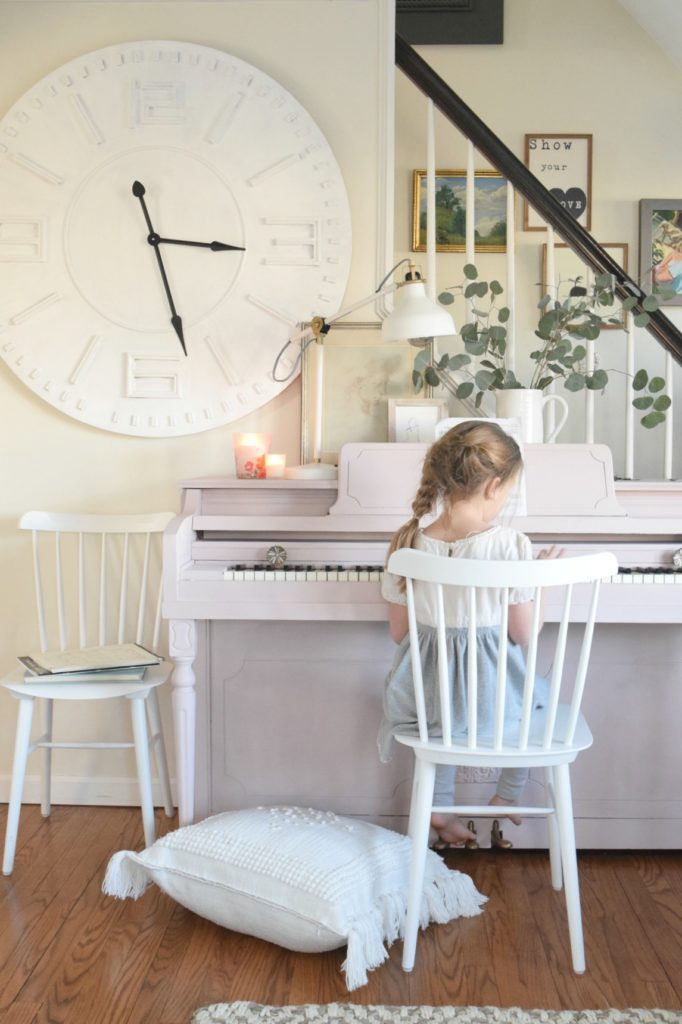 Painted Piano Update- Soft Pink Paint Chalk Paint