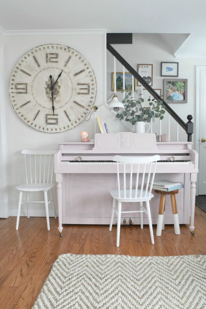 Painted Piano Update- Soft Pink Paint Chalk Paint
