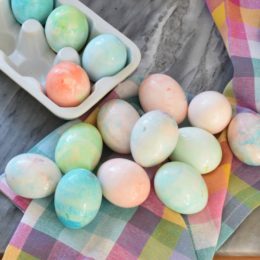 Easter Ideas- Easter Eggs Tie-Dye with Cream
