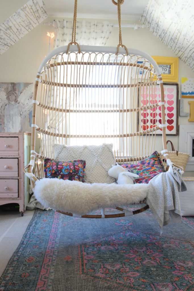 Double Hanging Chair- Eclectic Beach Home