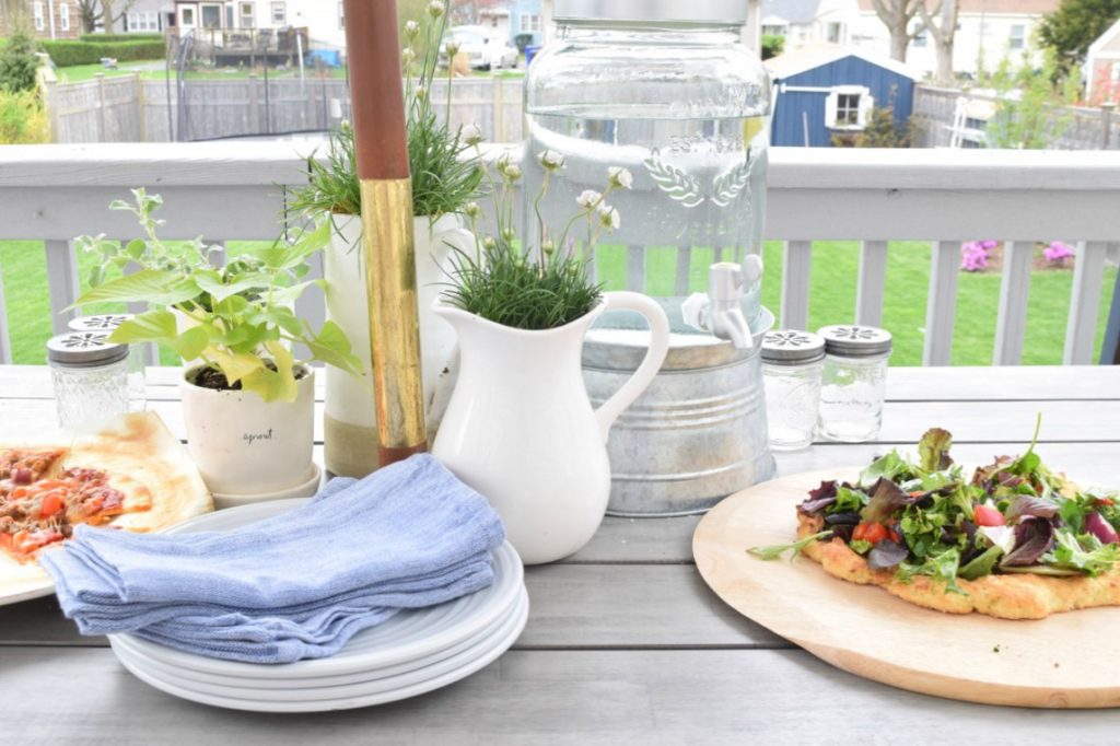 Outdoor Casual Dining and on our Painted Deck- Backyard Entertaining