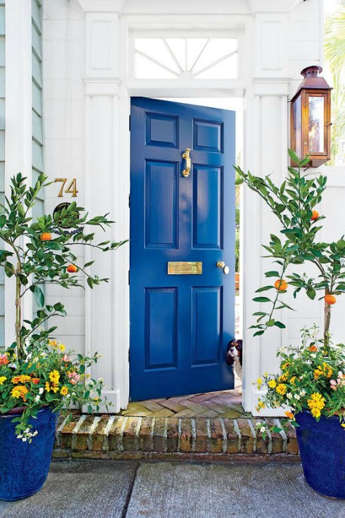 Front Door- Non Wreath Idea- Simple Door Knocker
