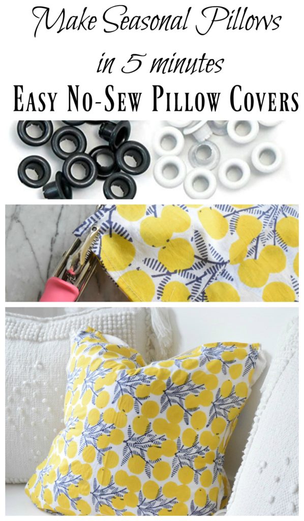 No Sew Pillows- Easy DIY pillows out of napkins