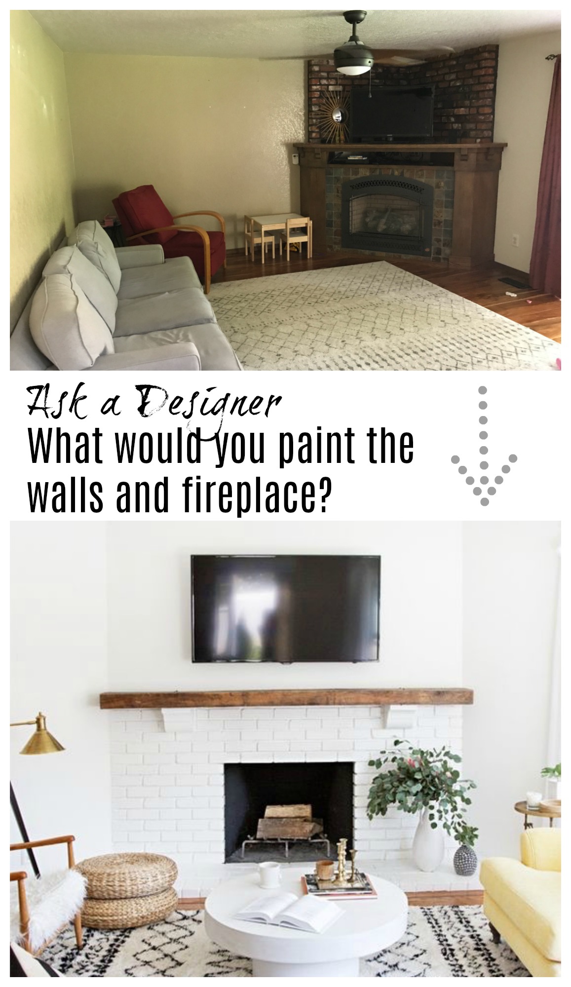 Ask a Designer- Help! What would you paint the walls and fireplace?