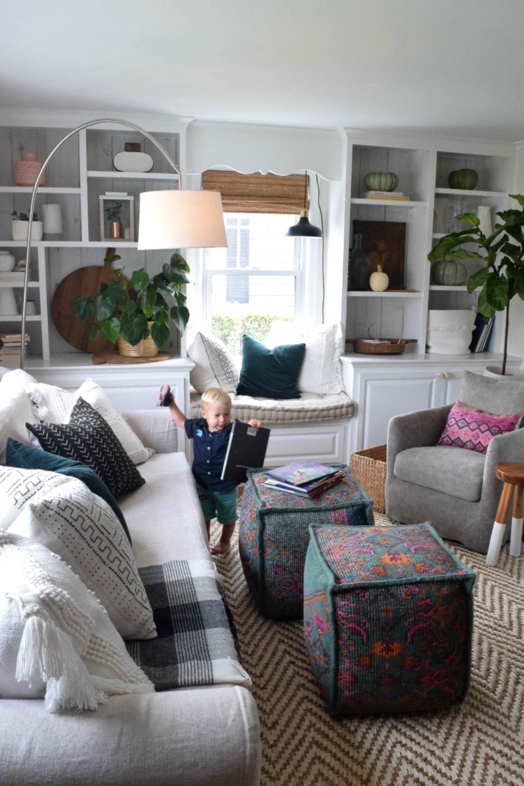 Fall Decor- Family Room Ideas in a Small Cape