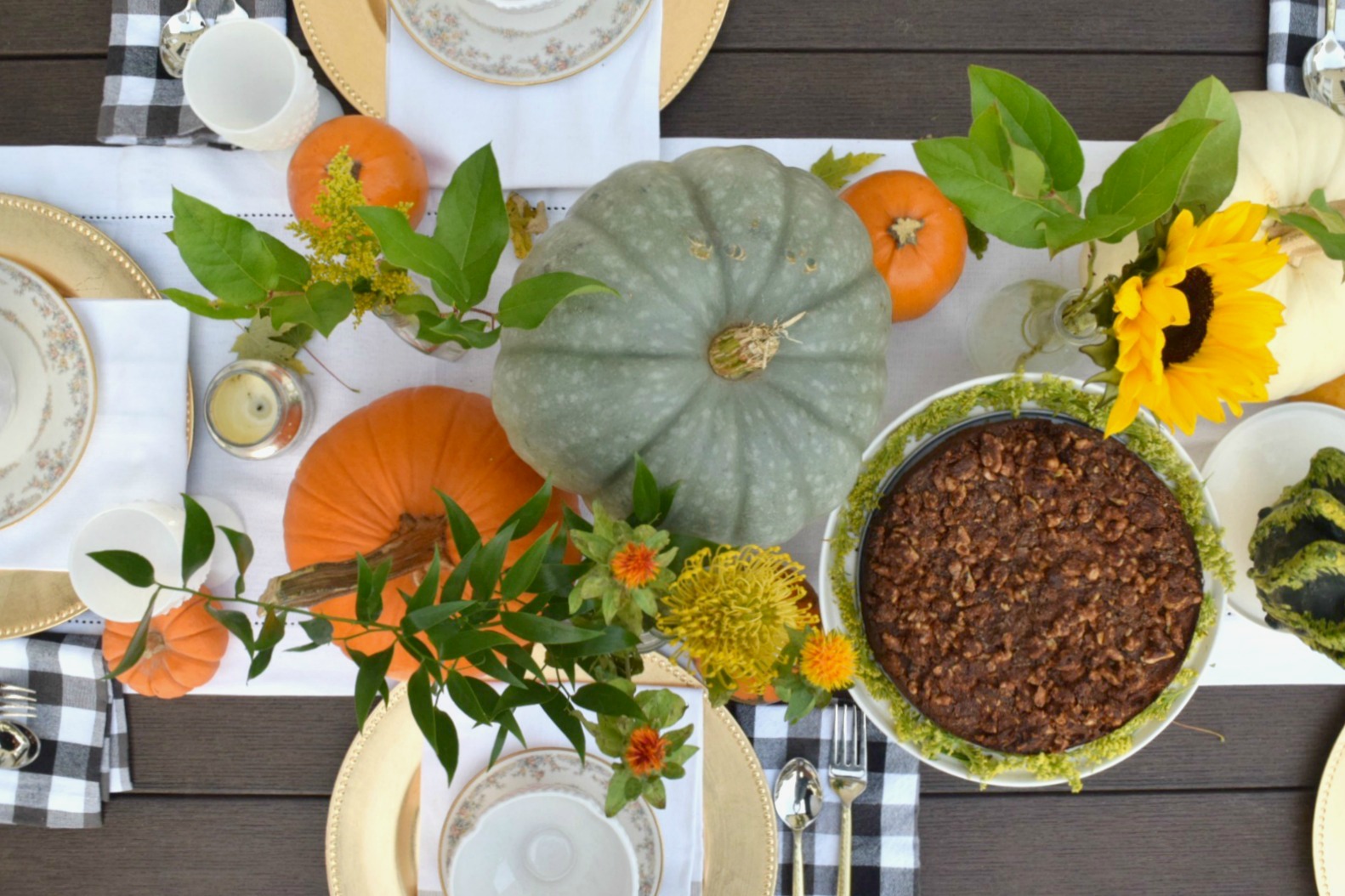 Fall Table Setting- Simple Using What You Have