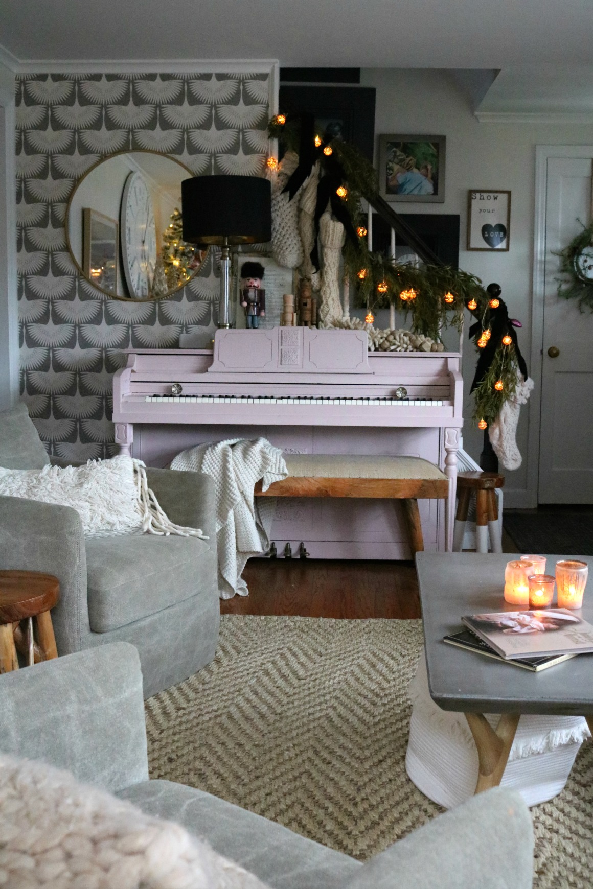 Christmas Entries- Painted Pink Piano