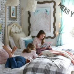 Christmas Decor in a Small Cape- Girls Shared Bedroom