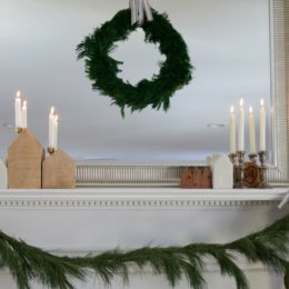 Christmas Mantel Ideas- Before and After