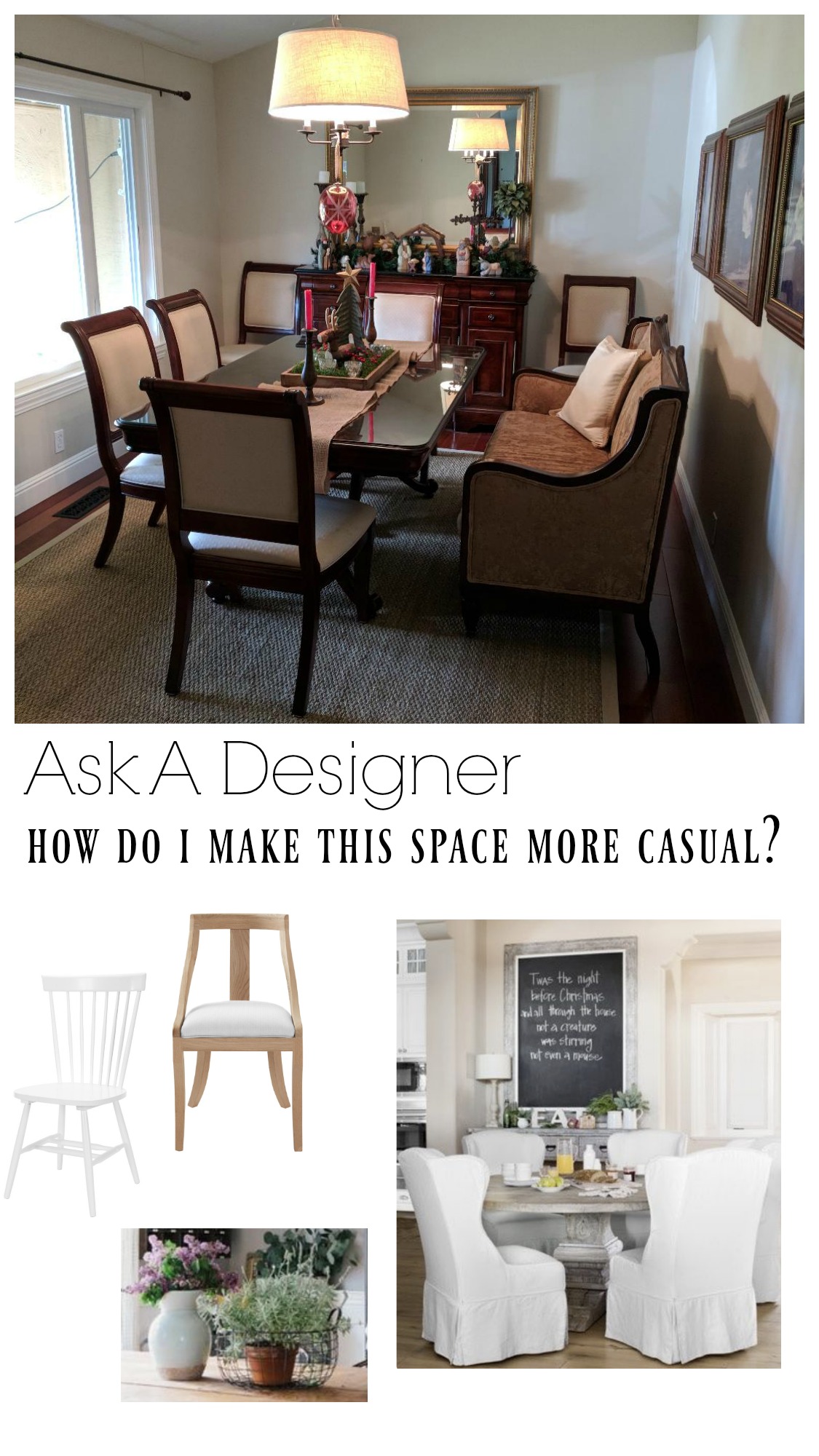 Ask a Designer Series- How to Lighten up a Dining Room