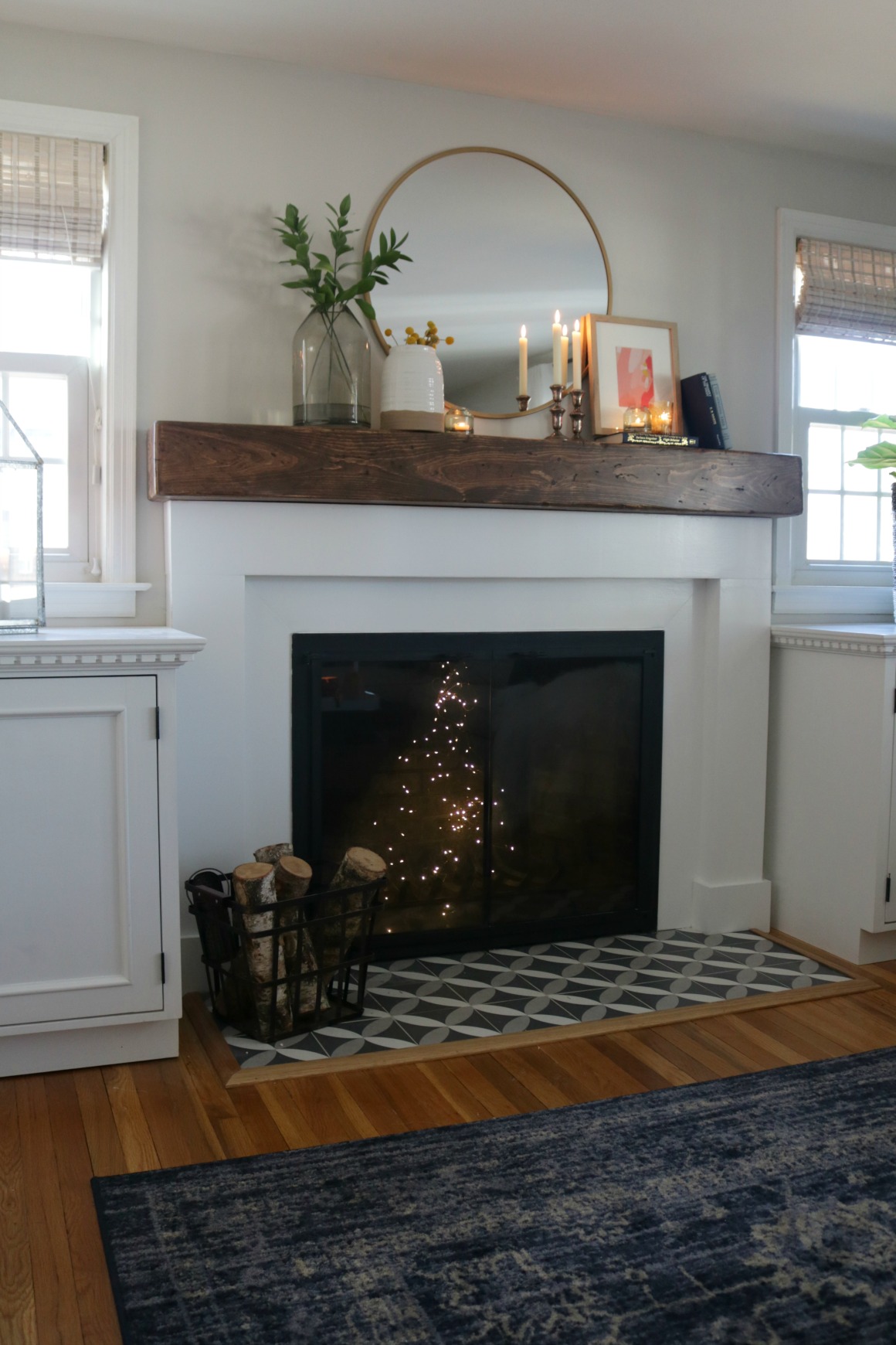 Fireplace Makeover- DIY and Target Decor