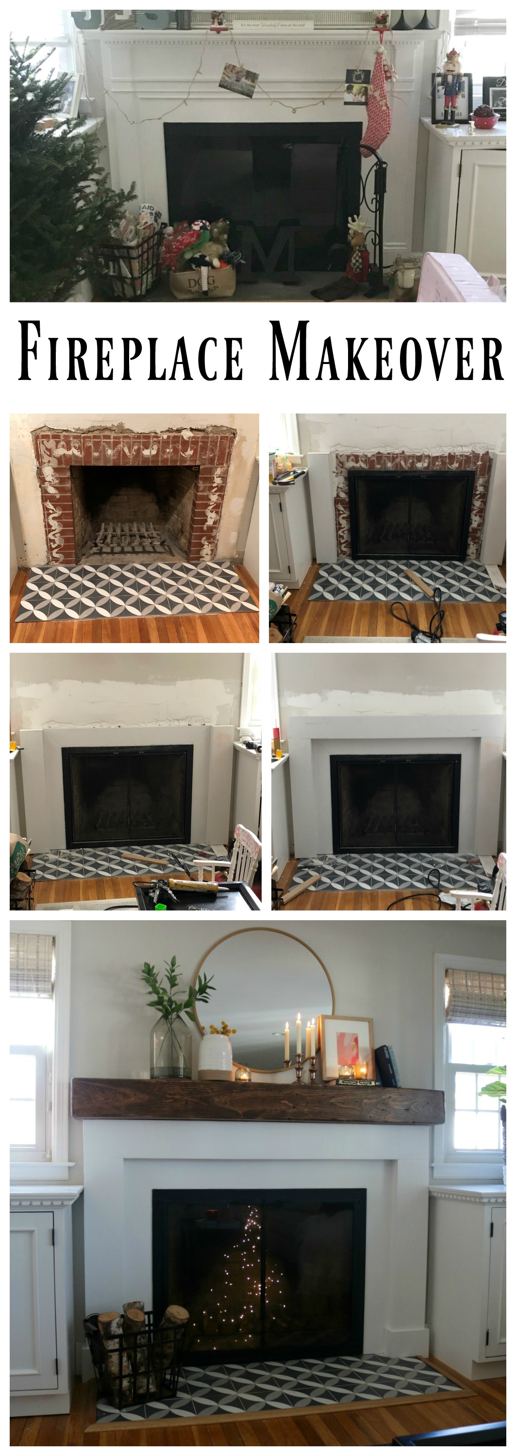 Fireplace Makeover- DIY and Target Decor
