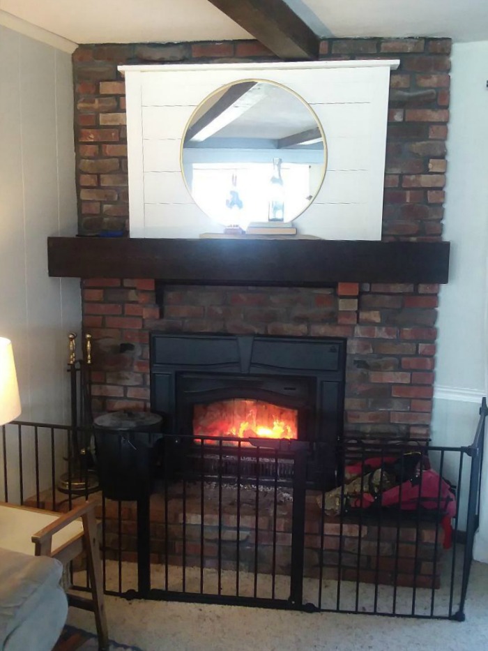 BEFORE- Fireplace Makeover- DIY Decor Tips