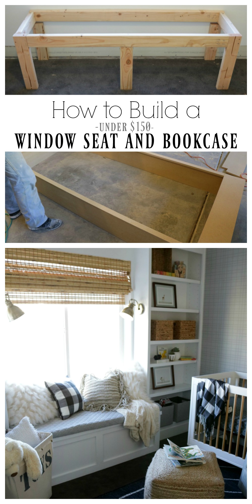 How to Build a Window Seat and Bookcase under $150