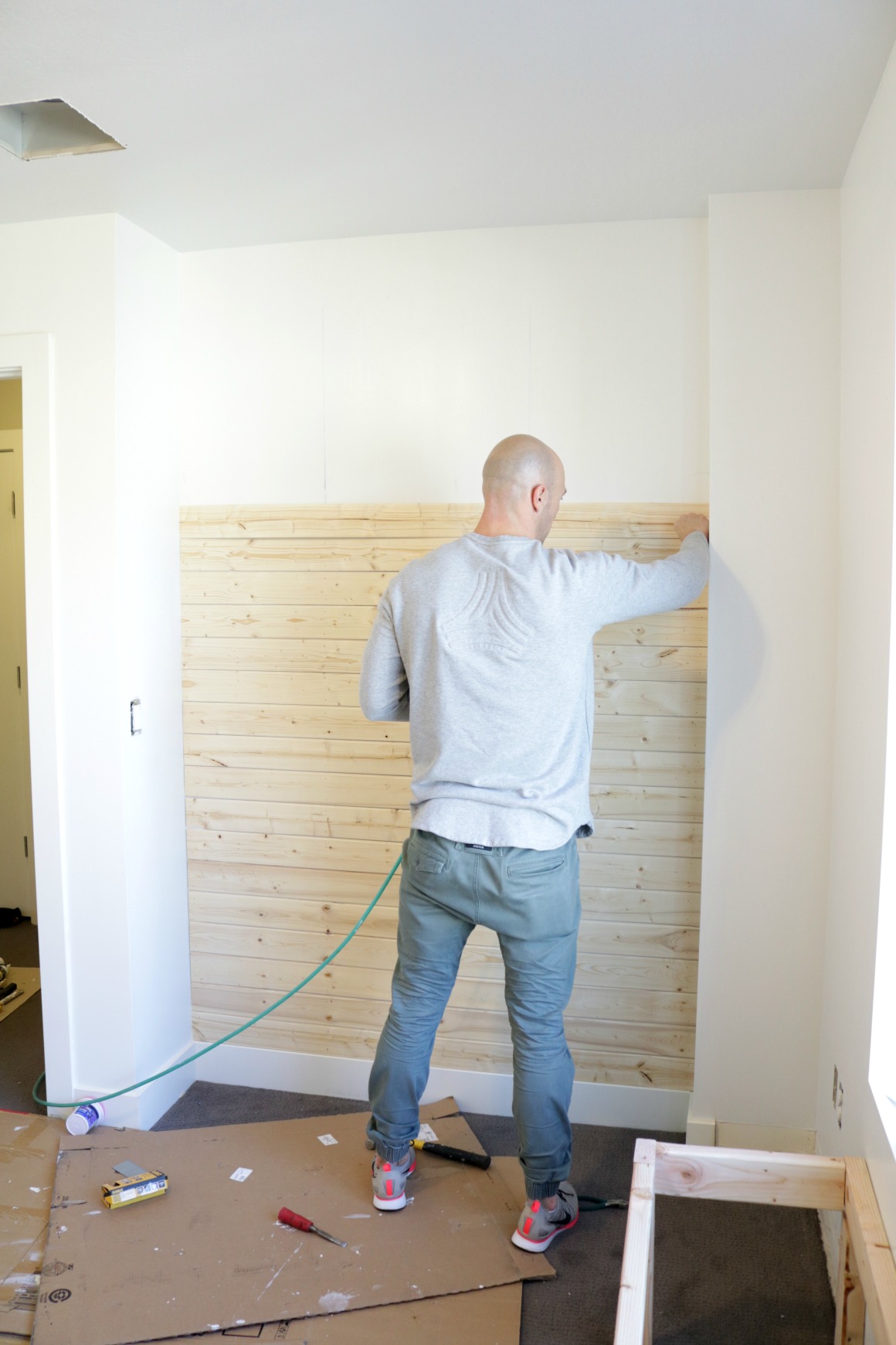 Shiplap Wall Tutorial for under $60