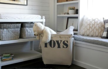 DIY Toy Storage- Hamper Knock- Off