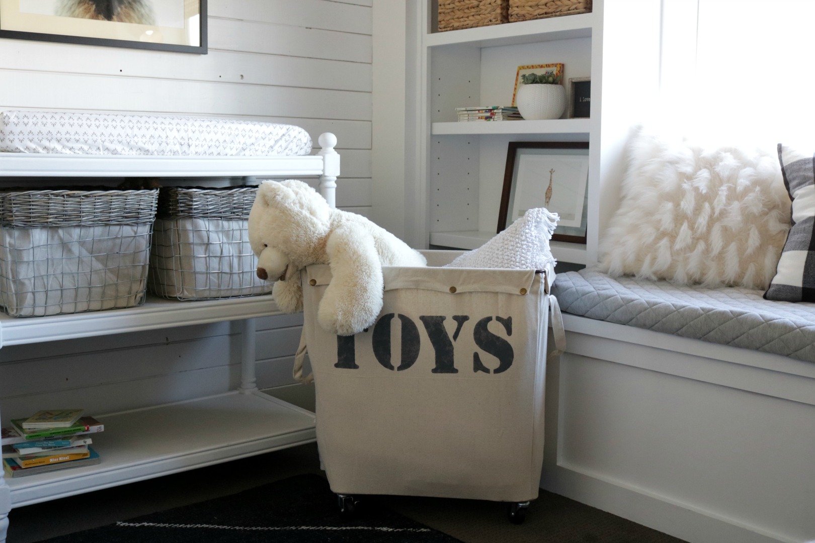 DIY Toy Storage- Hamper Knock- Off
