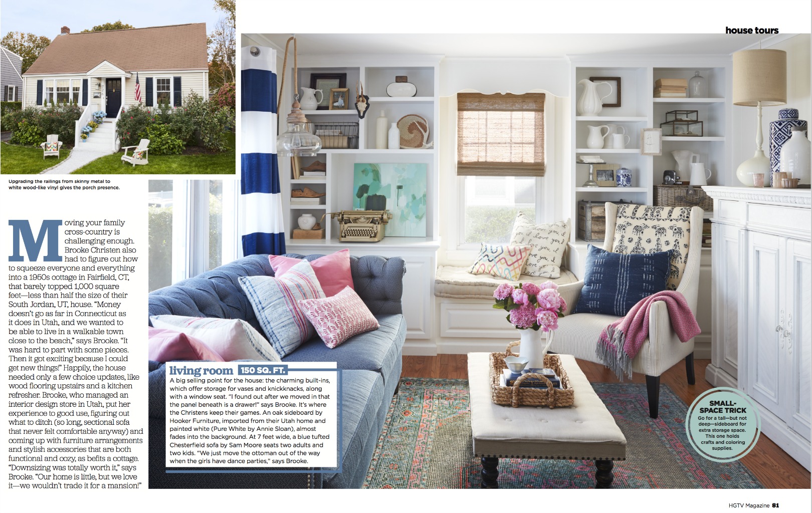 1100 Square Feet HGTV Magazine Feature- Then and NOW!