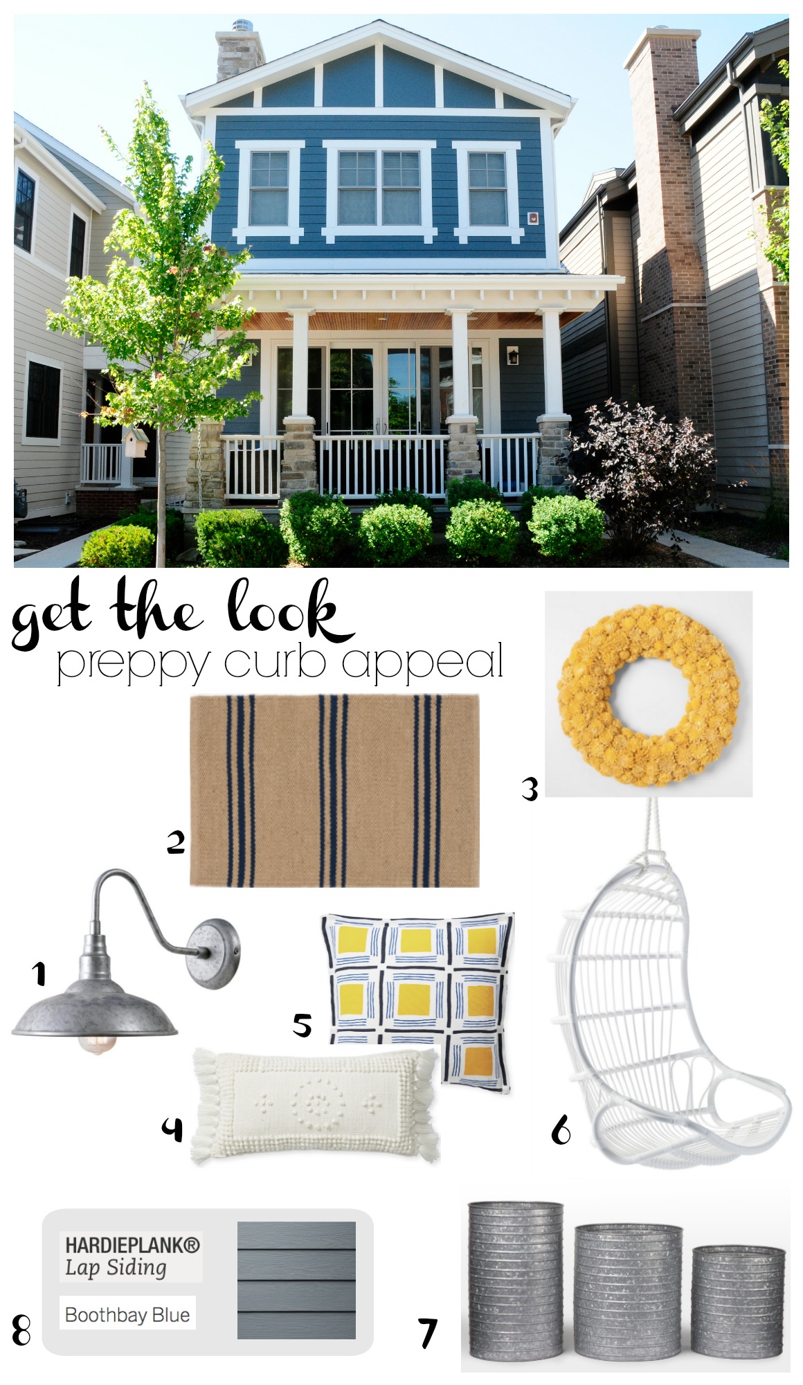 Get the Look- Preppy Curb Appeal-Boothbay Blue