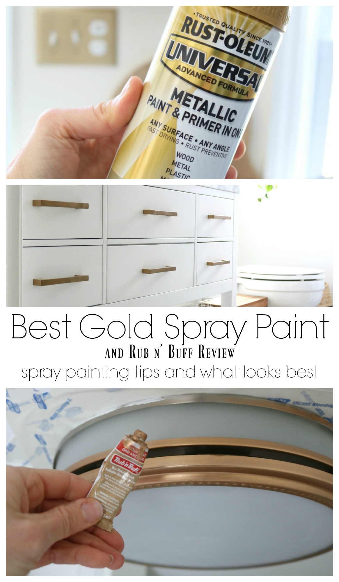 Favorite Spray Paint And Rub N Buff, Best Gold Spray Paint For Cabinet Hardware