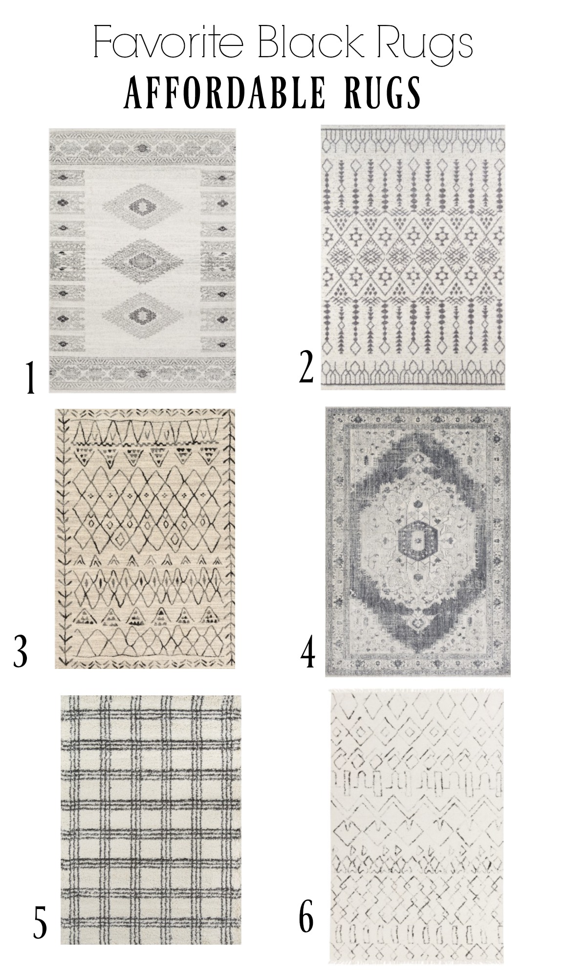 Affordable Black Accent Rugs