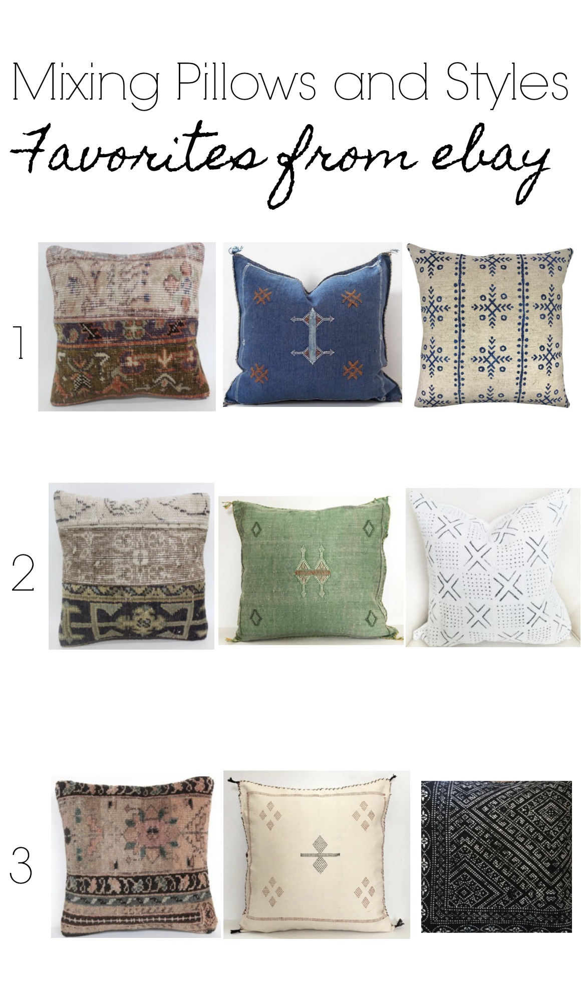 How to Mix Pillows and Styles
