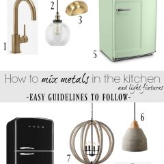 How to Mix Metals and Light Fixtures in the Kitchen