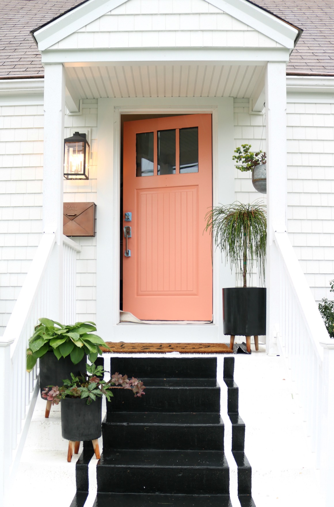 Painting Tips for Front Door- Pink Front Door