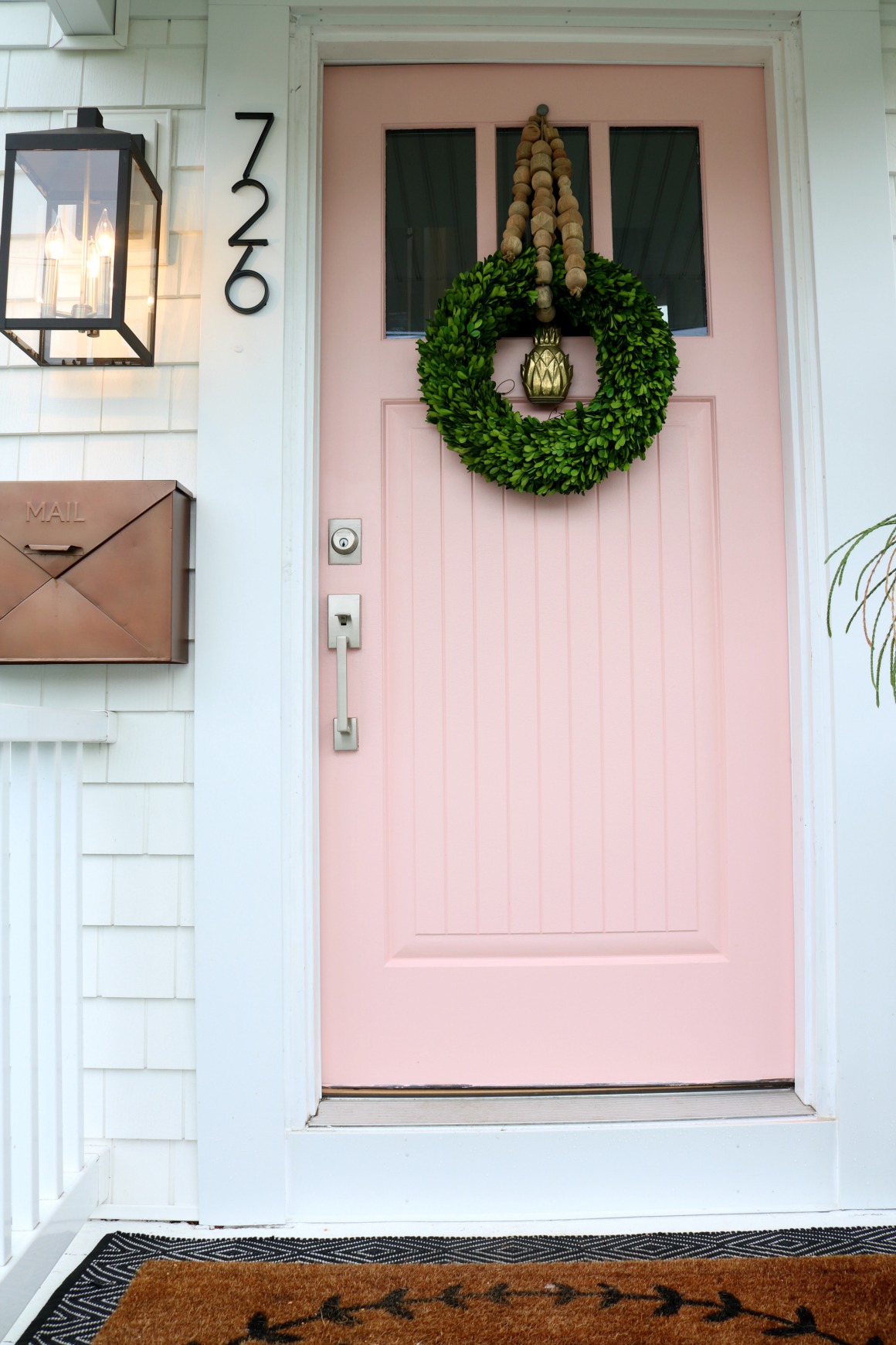 Painting Tips for Front Door- Pink Front Door in Coral Perfection