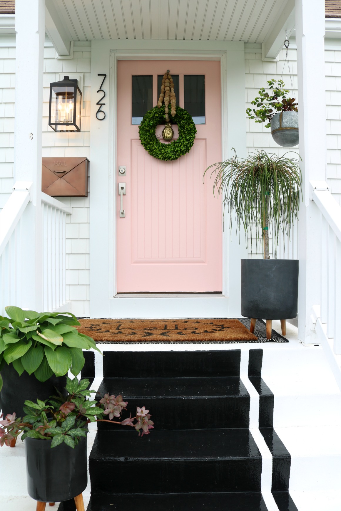 Painting Tips for Front Door- Pink Front Door in Coral Perfection