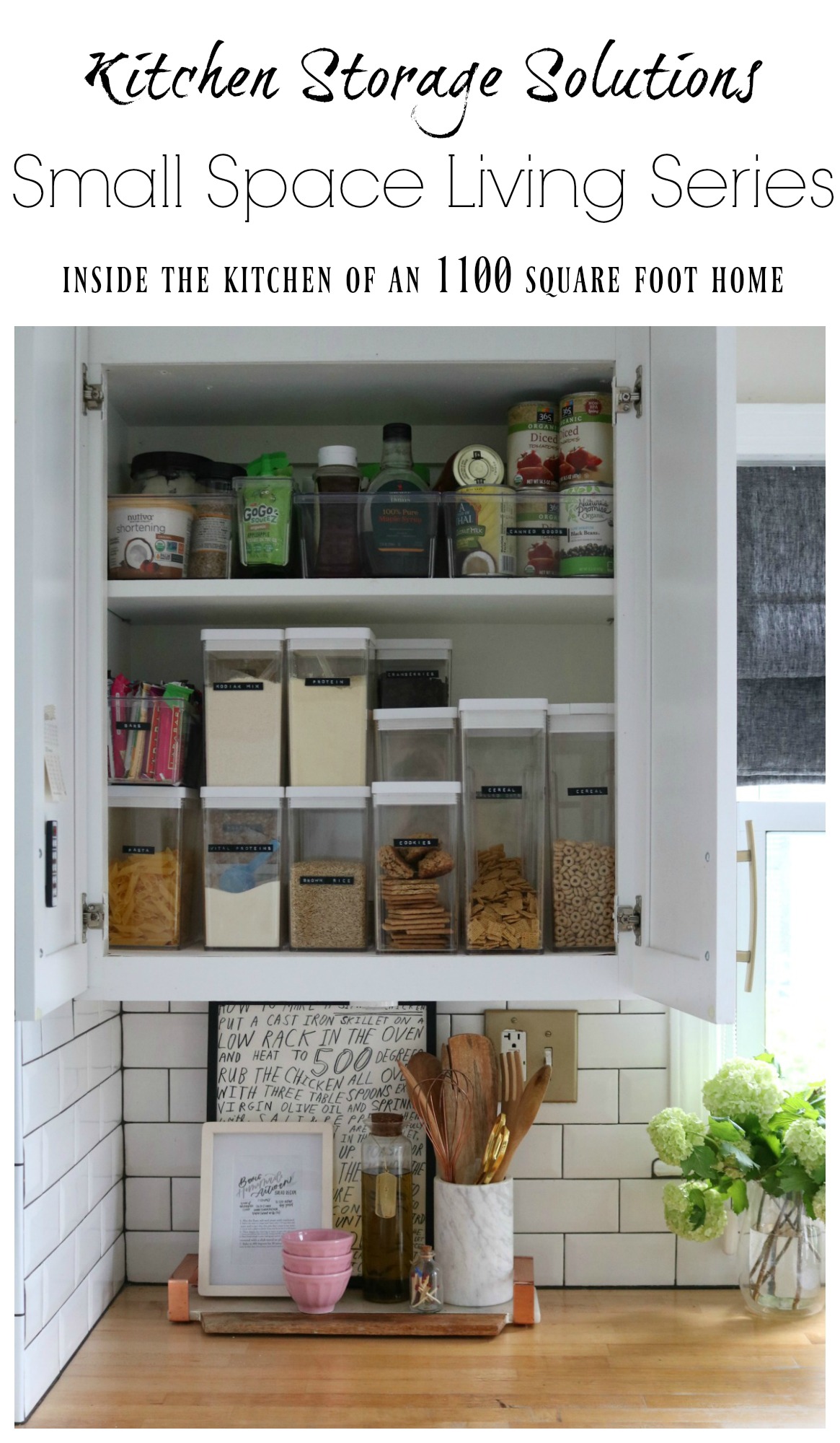 Small Space Living Series- Kitchen Cabinets and Organizing Tips