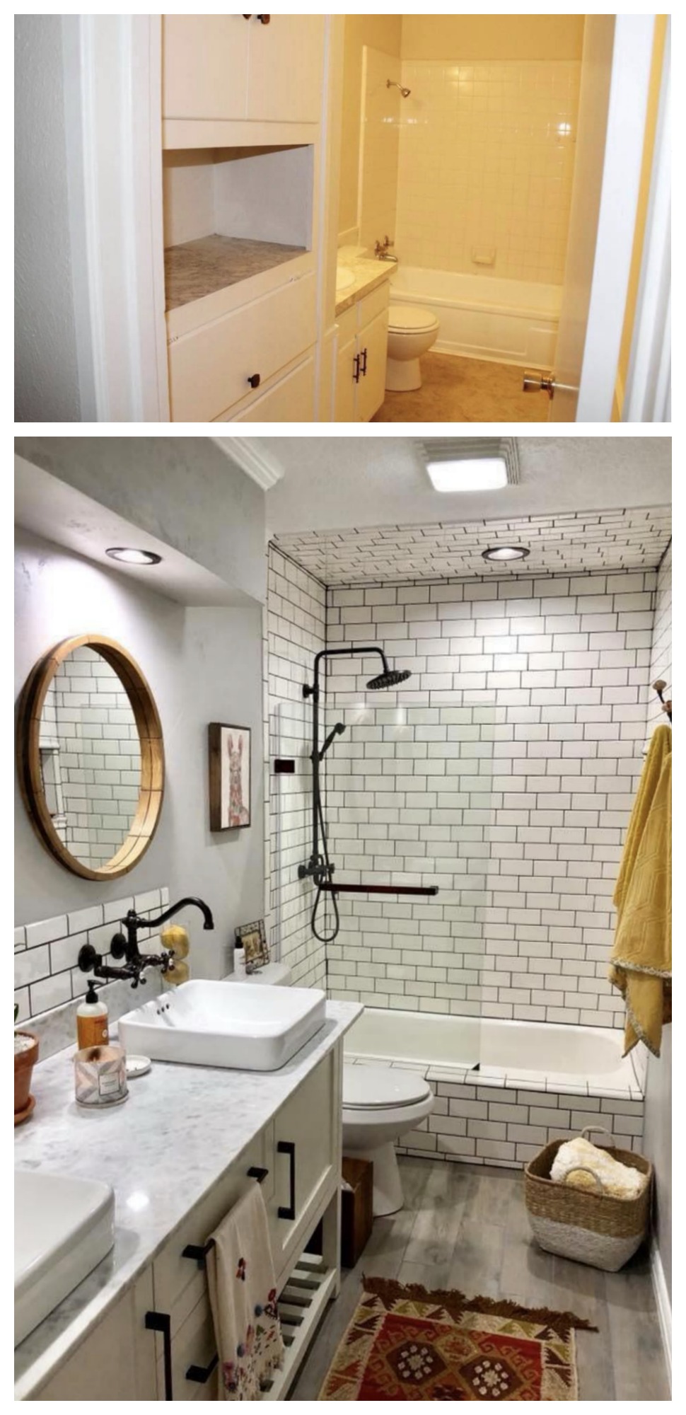 Bathroom BEFORE and AFTER!
