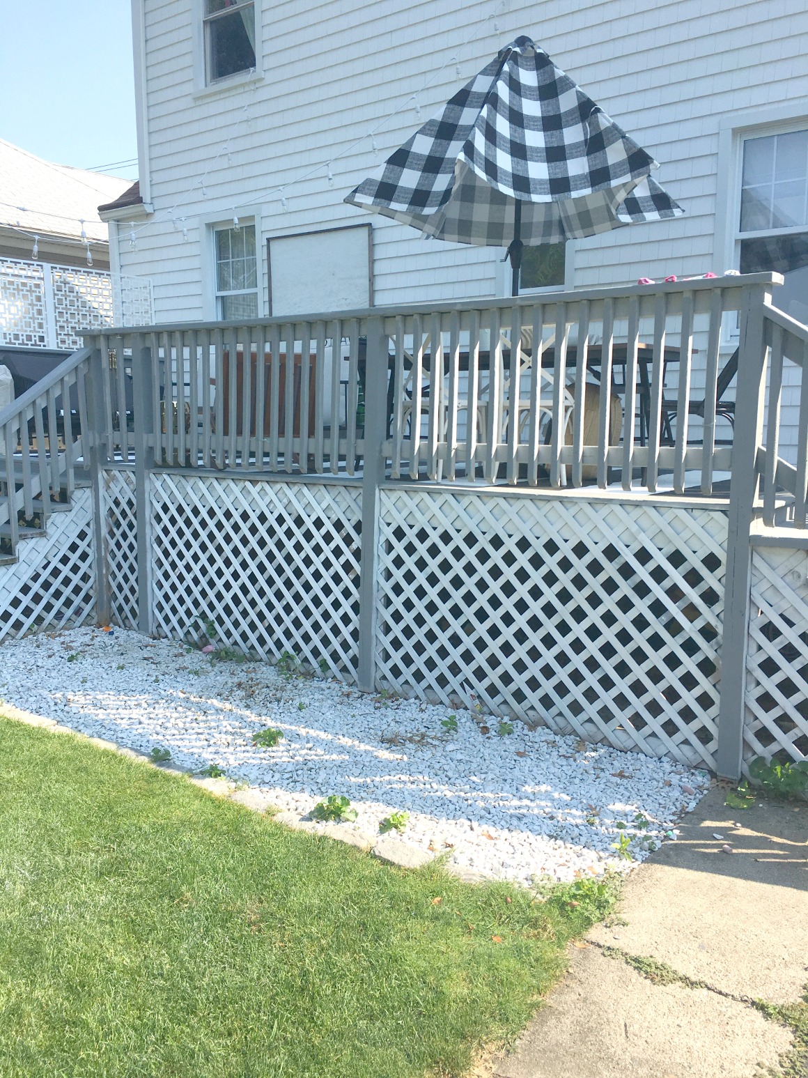 DIY Deck Makeover- Removing Lattice from Deck