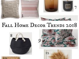 Fall Home Decor Trends 2018