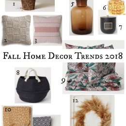 Fall Home Decor Trends 2018