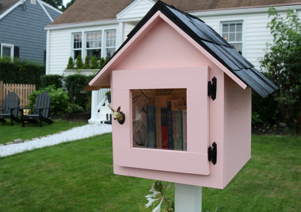 Pink Little Free Library Our Free Little Library - Nesting With Grace