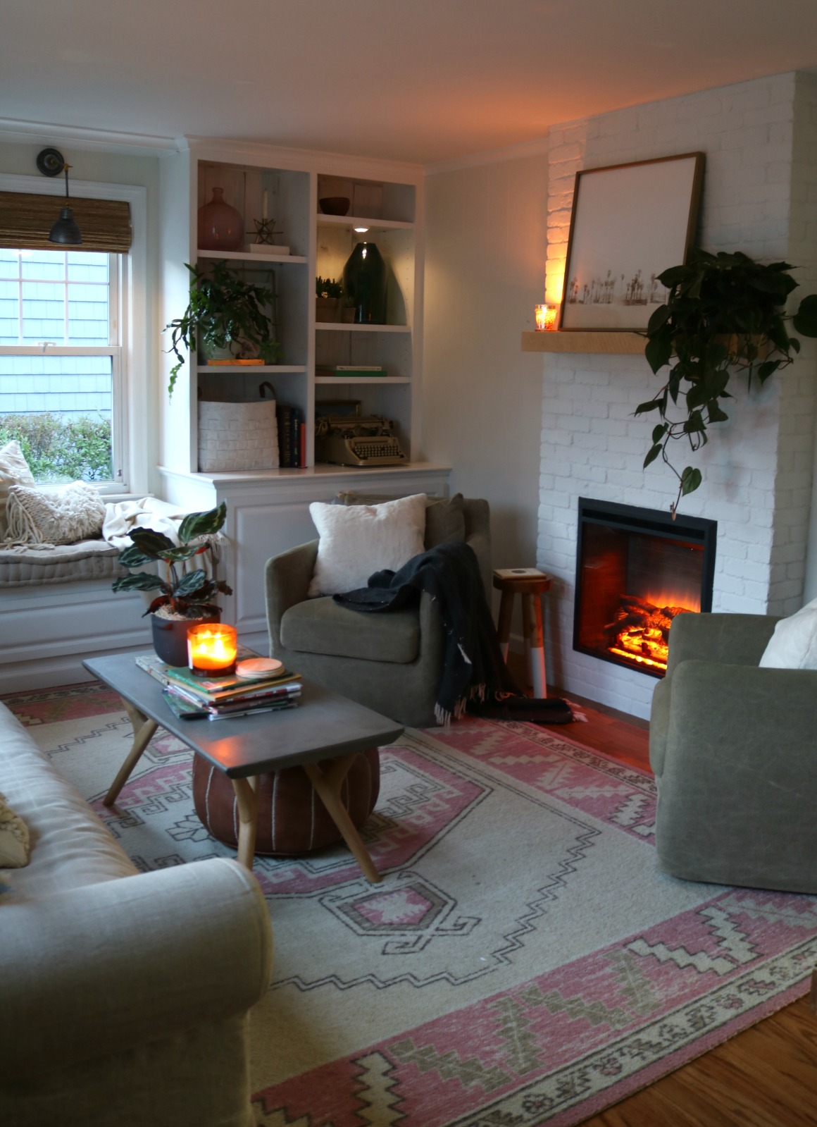 small wall mounted gas fireplace on Fireplace Reveal Our Electric Brick Fireplace Nesting With Grace