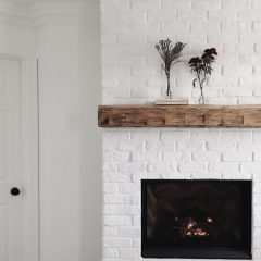 Fireplace Ideas- Painted White Brick