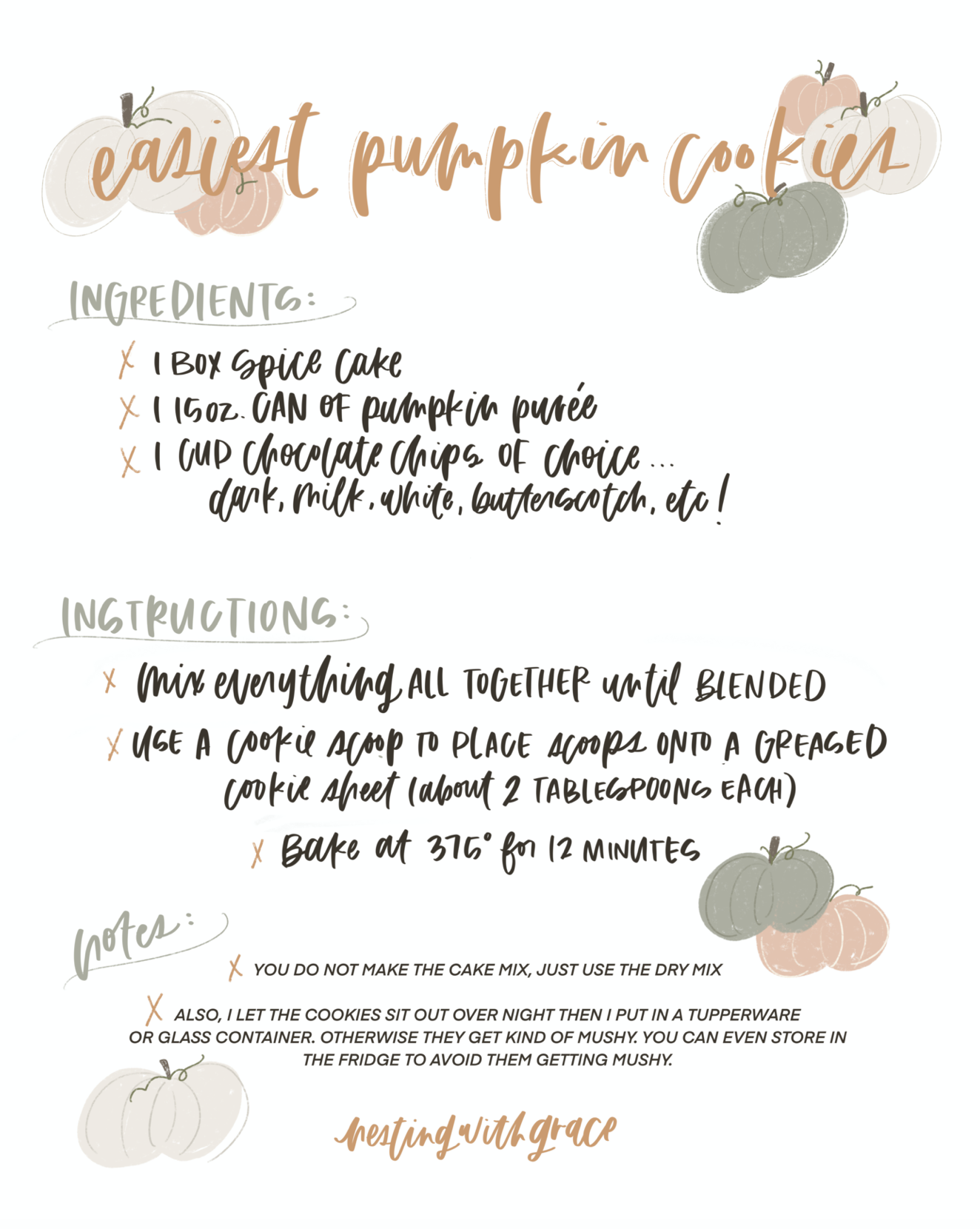 Pumpkin Cookie Recipe